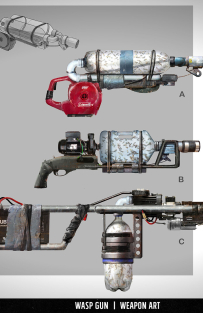 Concept art of Wasp Gun from the video game Wasteland 3 by Tj Frame